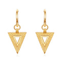 Triangle Hoop Earrings - 925 Sterling Silver