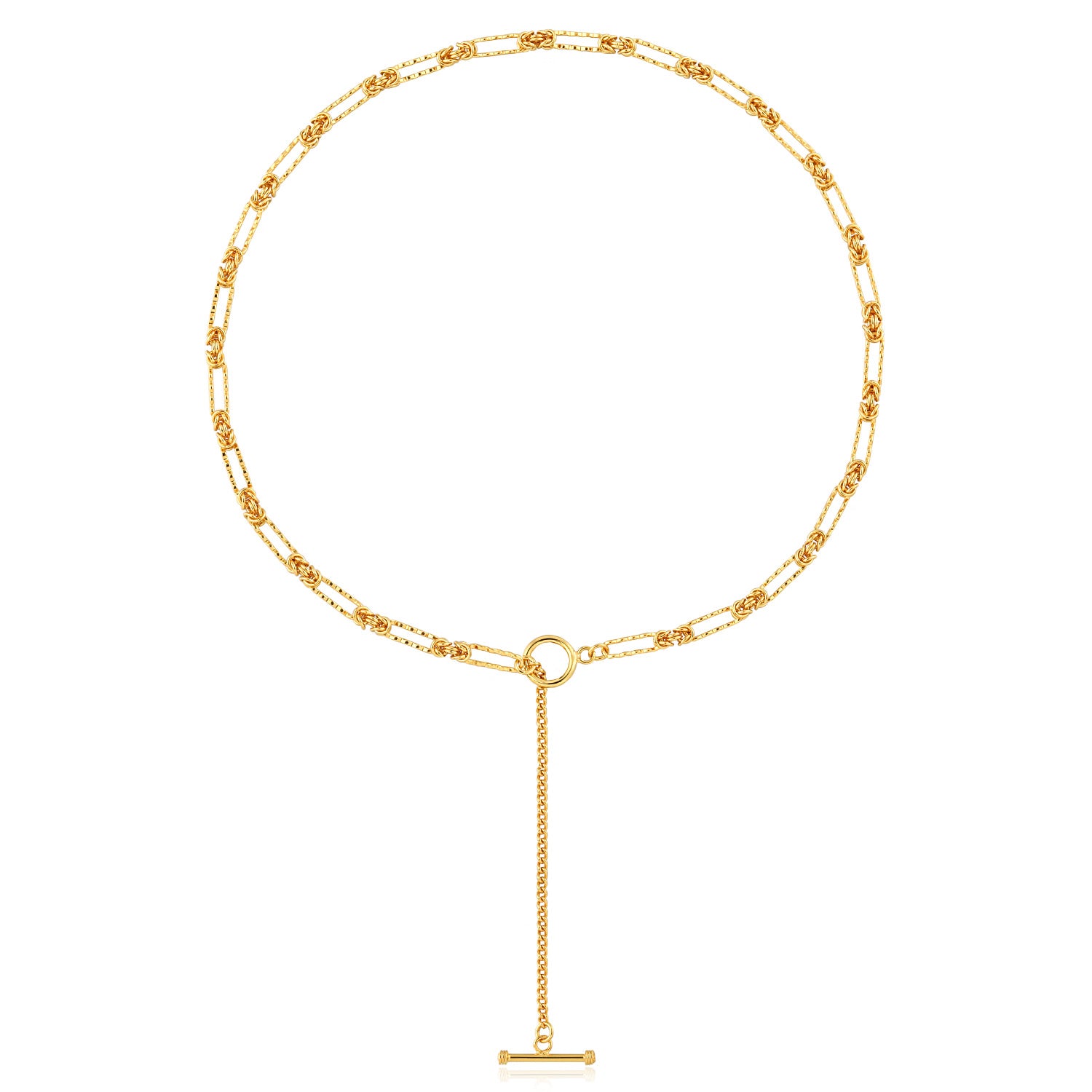 OT Shape Knot Chain Necklace - 925 Sterling Silver
