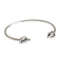 Vintage Two Knot Open Bangle - 925 Sterling Silver