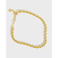 Oval Bead Chain Bracelet - 925 Sterling Silver