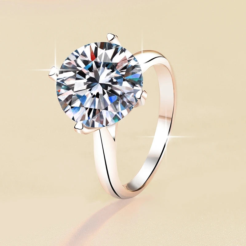 Four Claw Moissanite Engagement Ring | GRA Certified | S925 Silver