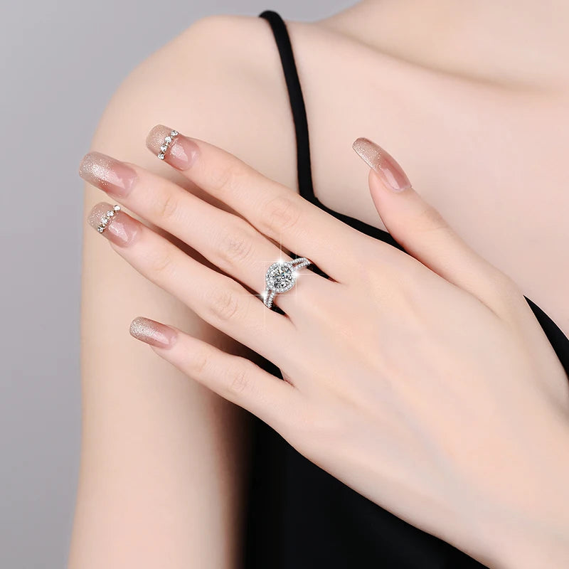 Four Claw D Colour Moissanite Engagement Ring | GRA Certified | S925 Silver