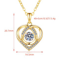 S925 Sterling Silver Heart Shape Moissanite Pendant Necklace – 18K Gold & Rhodium Finish | GRA Certified