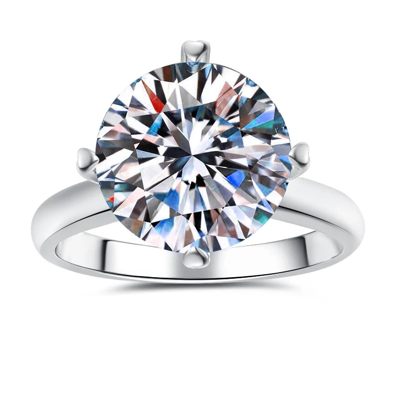 Four Claw Moissanite Engagement Ring | GRA Certified | S925 Silver
