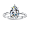 Pear Cut Moissanite Engagement Ring | 2ct VVS1 D Colour | GRA Certified | S925 Silver | Rhodium & Gold Plated
