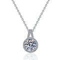 Watch Shape Moissanite Pendant Necklace | Rhodium Finish | S925 Sterling Silver | GRA Certified