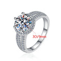 Round Brilliant Moissanite Art Aesthetic Ring | 2ct–3ct VVS1 D Colour | GRA Certified | S925 Silver