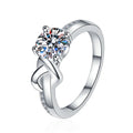 1ct Four Claw Moissanite Engagement Ring | GRA Certified | S925 Silver