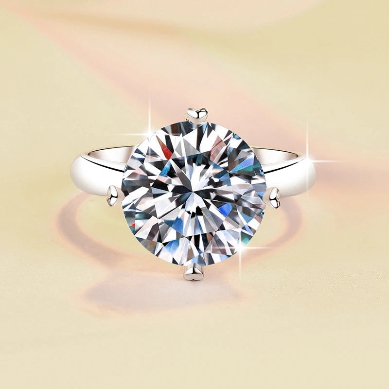 Four Claw Moissanite Engagement Ring | GRA Certified | S925 Silver