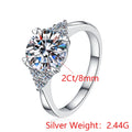 Four Heart Claw Moissanite Ring | GRA Certified | S925 Silver