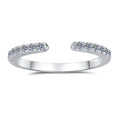 Full Moissanite Timeless Stackable Band Ring – Rhodium & Gold Finish | S925 Sterling Silver | GRA Certified