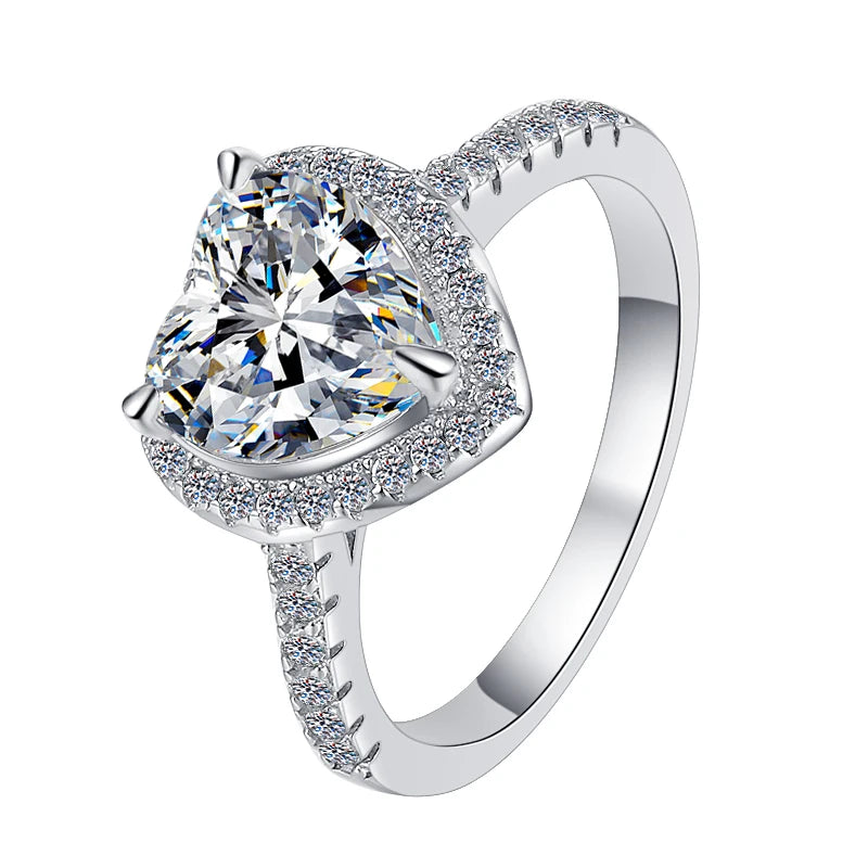 Round Brilliant Moissanite Elegant Ring | 1ct–2ct VVS1 D Colour | GRA Certified | S925 Silver
