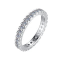 Minimalist 1CT Full Moissanite Everyday Ring – Rhodium Finish | S925 Sterling Silver | GRA Certified