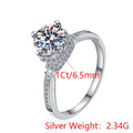 Round Brilliant Moissanite Claw Setting Solitaire Ring | 1ct VVS1 D Colour | GRA Certified | S925 Silver | Rhodium Plated