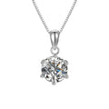 Moissanite Dangle Pendant Necklace | Rhodium Finish | S925 Sterling Silver | GRA Certified