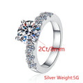 Round Brilliant 2ct Moissanite Stackable Ring | VVS1 D Colour | GRA Certified | S925 Silver