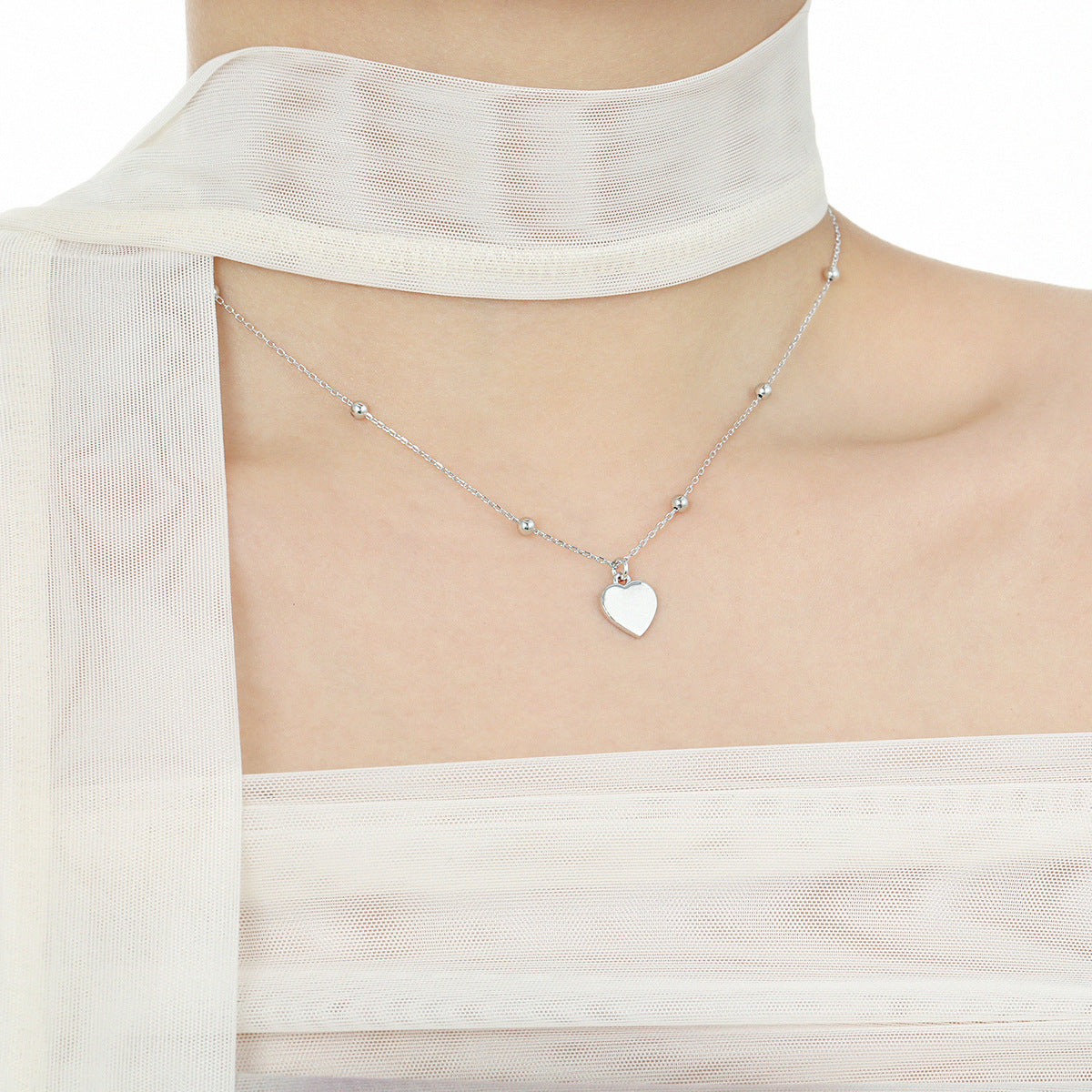 Simple Smooth Heart Necklace | 925 Sterling Silver
