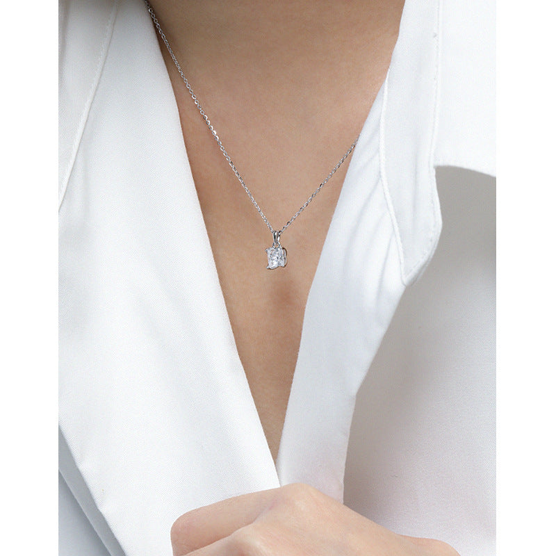 Simple Radiant CZ Necklace | 925 Sterling Silver