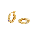 Four Leaf Clover Lucky Hoop Earrings - 999 Sterling Silver
