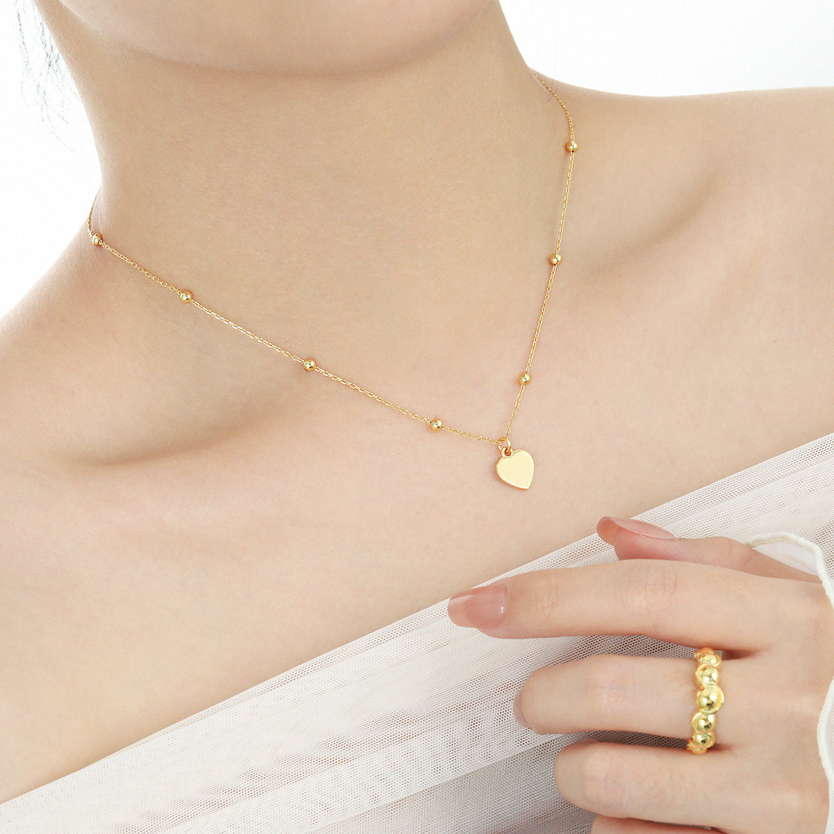 Simple Smooth Heart Necklace | 925 Sterling Silver