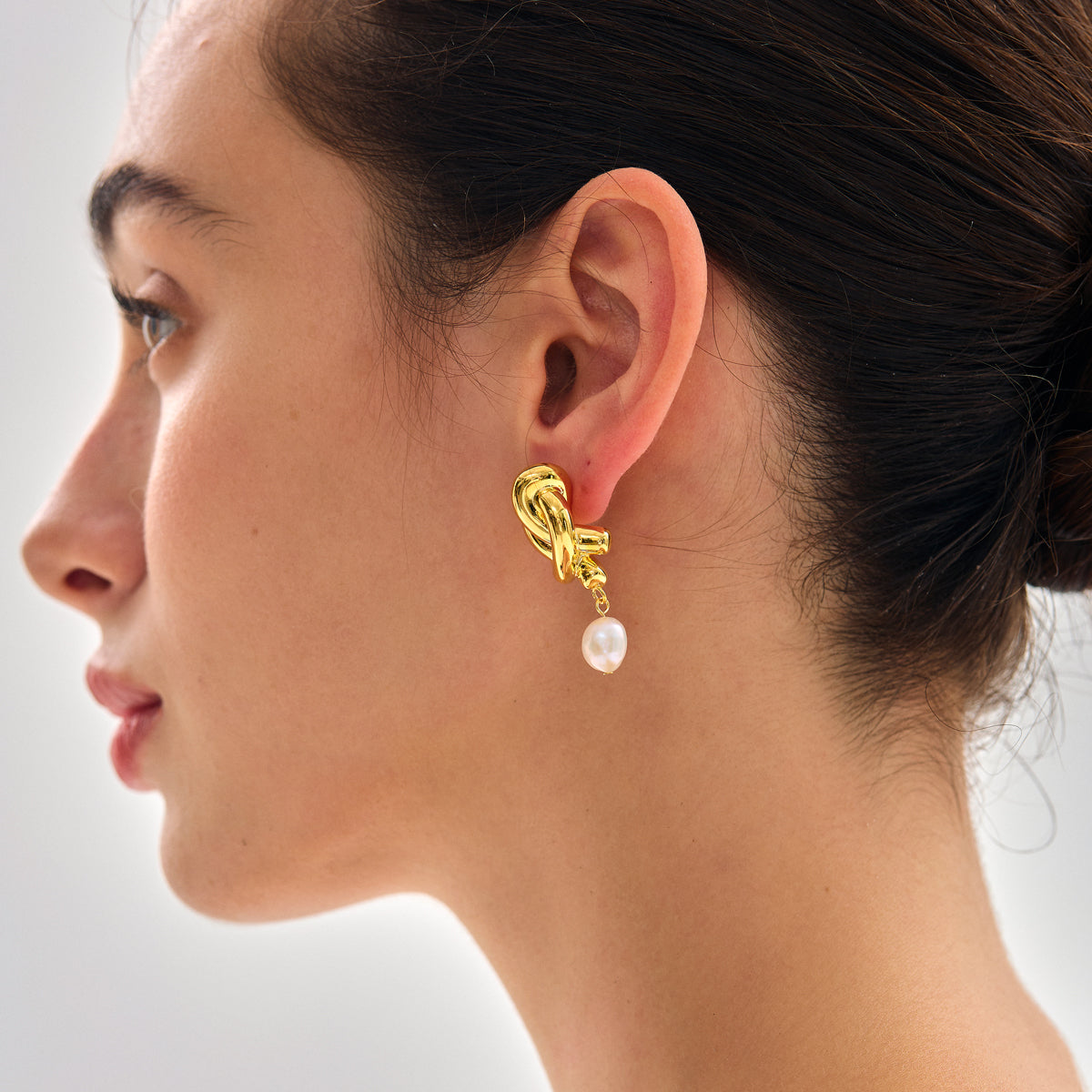Hollow Knot Statement Earrings - 925 Sterling Silver