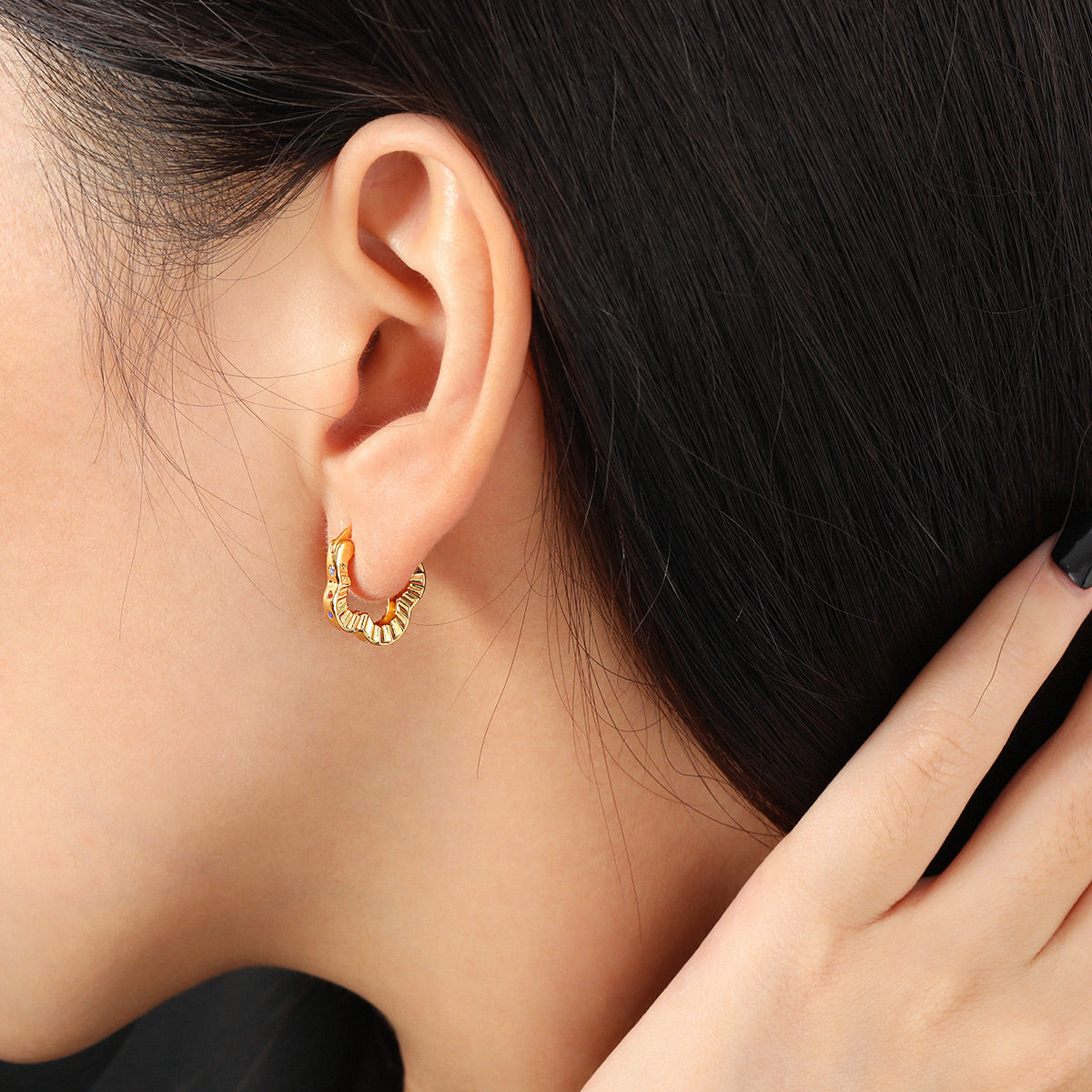 Four Leaf Clover Lucky Hoop Earrings - 999 Sterling Silver
