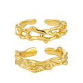 Flowing Lava Adjustable Ring - 925 Sterling Silver