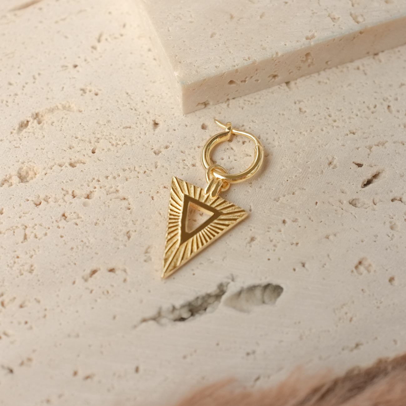 Triangle Hoop Earrings - 925 Sterling Silver