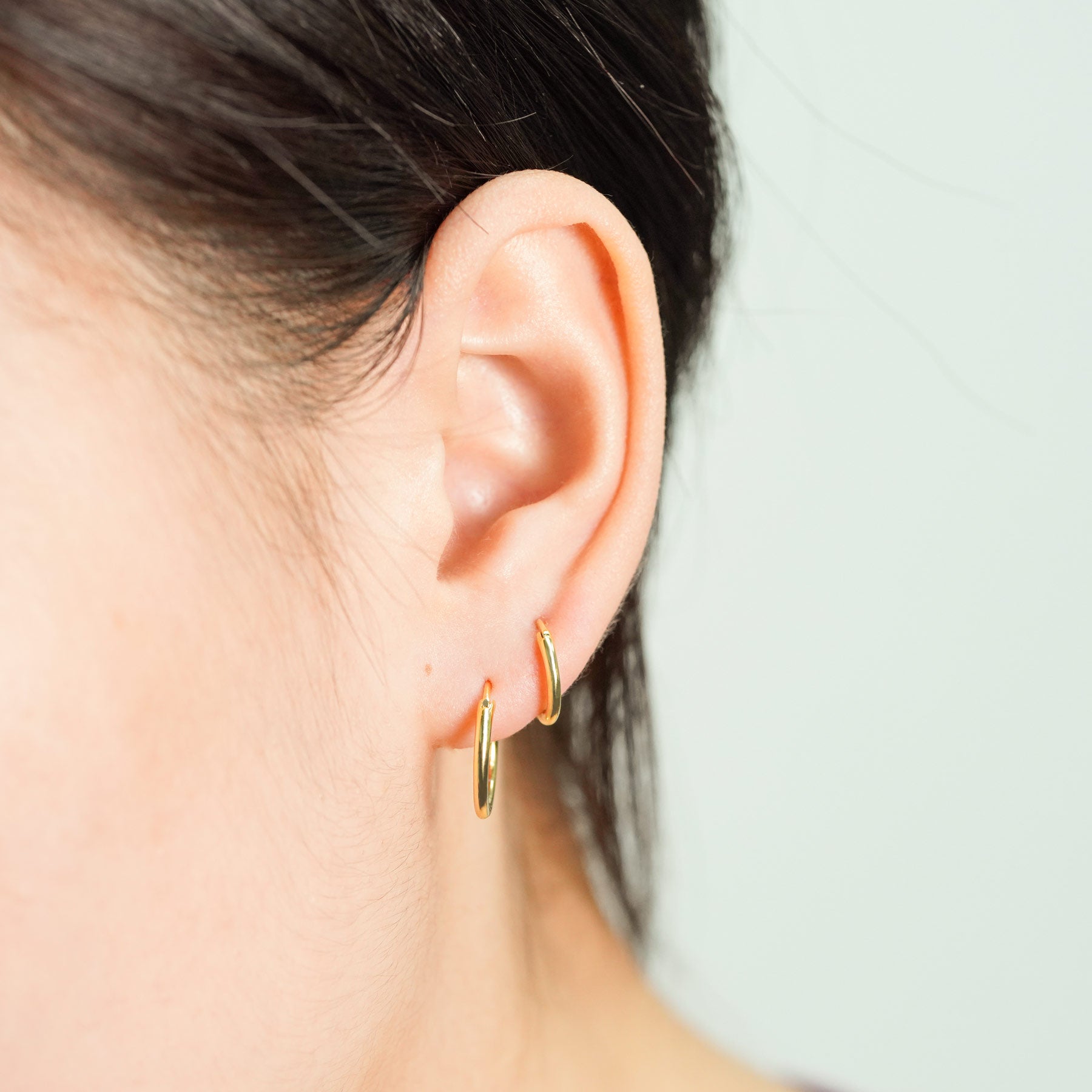Small Circles Hoop Earrings - 925 Sterling Silver