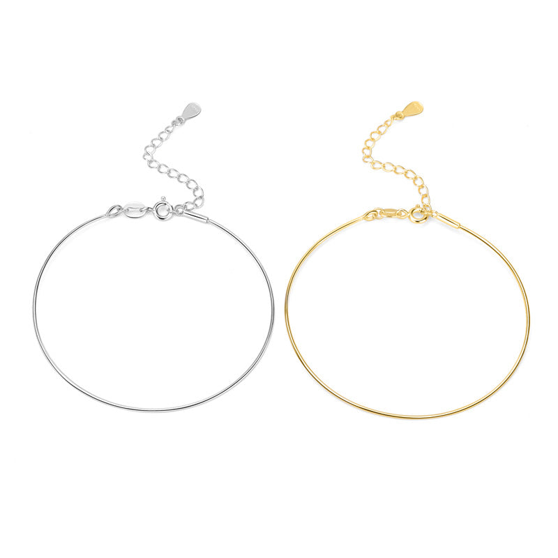 Delicate Screw Spiral Chain Bracelet - 925 Sterling Silver