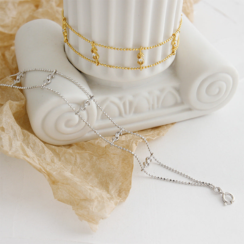 Dollar Sign CZ Charm Bracelet - 925 Sterling Silver