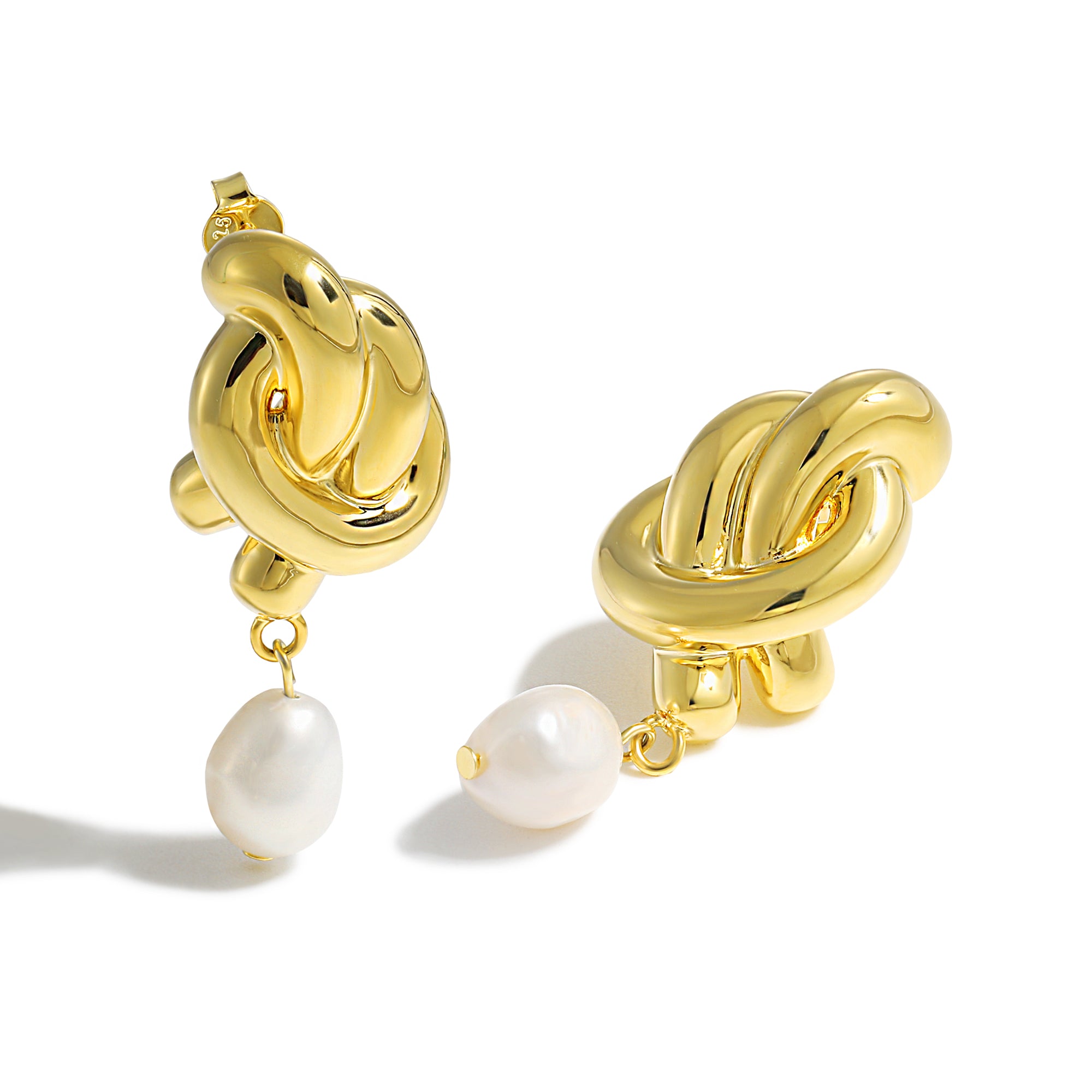 Hollow Knot Statement Earrings - 925 Sterling Silver