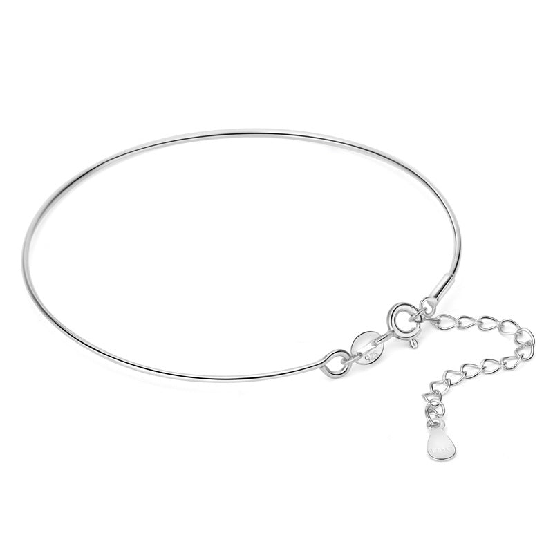 Delicate Screw Spiral Chain Bracelet - 925 Sterling Silver