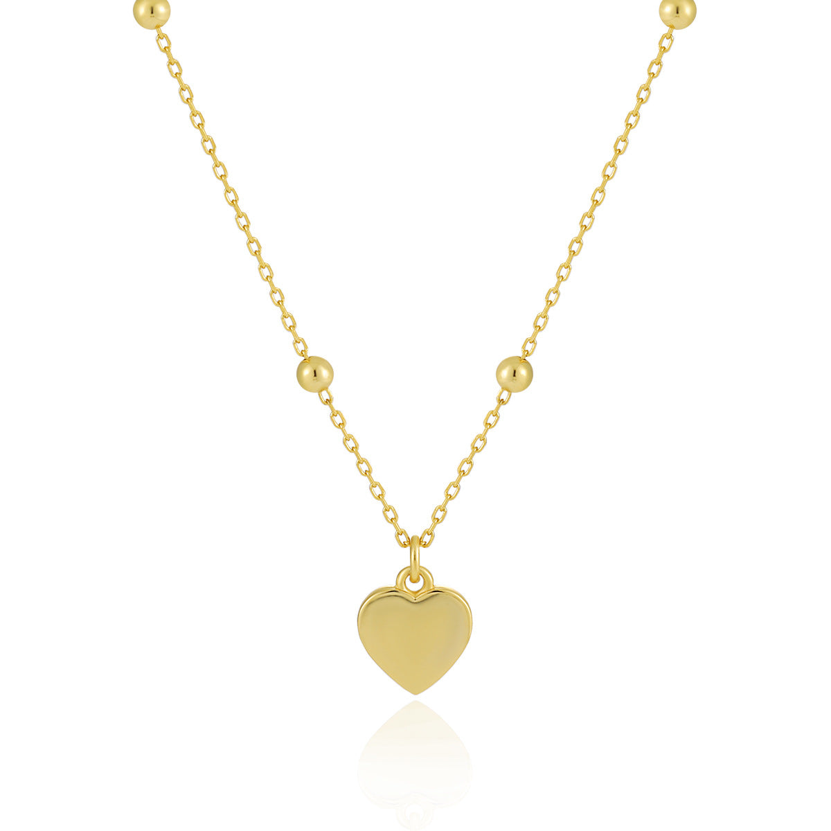 Simple Smooth Heart Necklace | 925 Sterling Silver