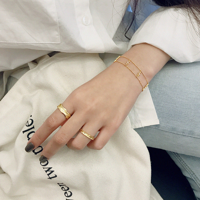 Dollar Sign CZ Charm Bracelet - 925 Sterling Silver