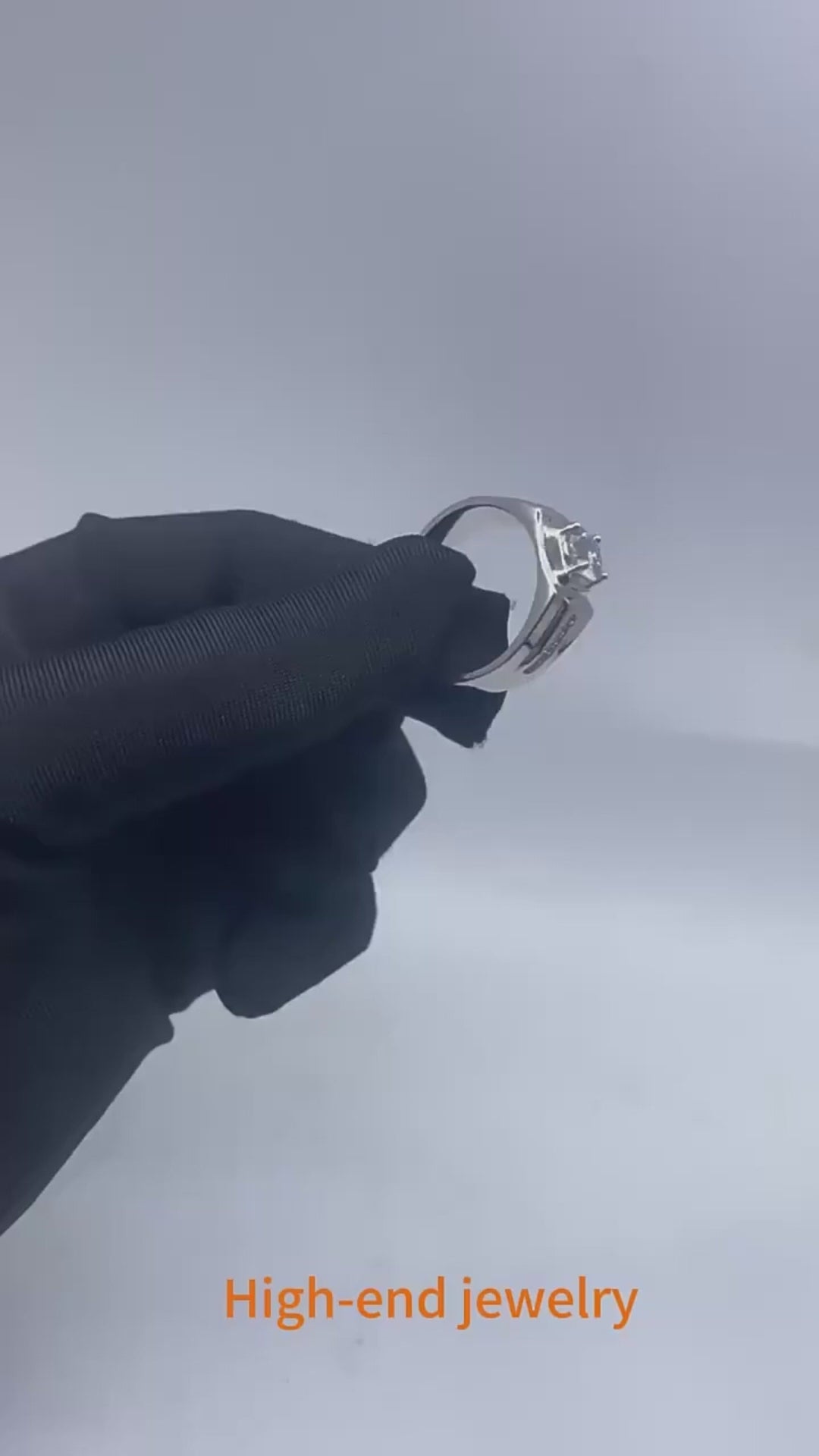 1Ct VVS1 Moissanite Ring Band | Rhodium Finish | 925 Sterling Silver